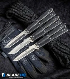 Emerson CQC-7 Tactical Balisong Butterfly Knife Black G-10 (3.8" Stonewash) 9 Emerson CQC-7 Tactical Balisong Butterfly Knife Black G-10 (3.8" Stonewash) -Kershaw Sales Shop Emerson Commander Tactical Balisong Butterfly Knife Black G 10 BHQ80618 kp tactical web 2