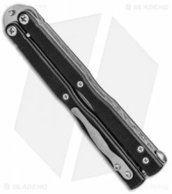 Emerson Longhorse Flipper Balisong Butterfly Knife Black G-10 (3.8" Stonewash) 6 Emerson Longhorse Flipper Balisong Butterfly Knife Black G-10 (3.8" Stonewash) -Kershaw Sales Shop Emerson Longhorse Flipper Balisong Black G 10 SW BHQ 80620 jr side