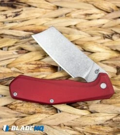 Gerber Asada Flipper Knife Red Aluminum (3" Stonewash) 30-001805 -Kershaw Sales Shop Gerber Asada Flipper Knife Red Aluminum Stonewash 30 001805 BHQ 105526 kp basket web