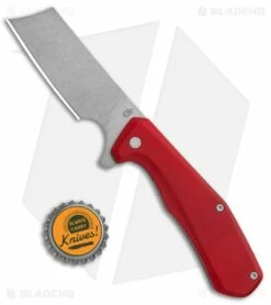 Gerber Asada Flipper Knife Red Aluminum (3" Stonewash) 30-001805 -Kershaw Sales Shop Gerber Asada Red Aluminum SW 30 001805 BHQ 105526 jr bottlecap