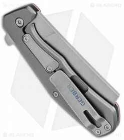 Gerber Asada Flipper Knife Red Aluminum (3" Stonewash) 30-001805 -Kershaw Sales Shop Gerber Asada Red Aluminum SW 30 001805 BHQ 105526 jr side