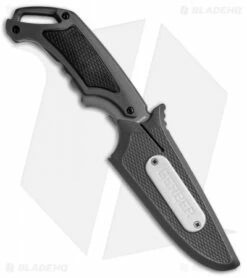 Gerber Basic Knife Fixed Blade W/ Sheath (3.3" Gray Serr) 0175 -Kershaw Sales Shop Gerber Basic Knife Gray Serr 31 000367 BHQ 7379 jr sheath
