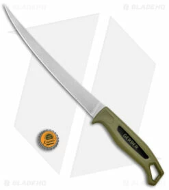 Gerber Ceviche Fillet Fixed Blade Knife Green Polymer (9" Stonewash) -Kershaw Sales Shop Gerber Ceviche Fillet Fixed Blade 9in Green SW BHQ 145774 jr bottlecap