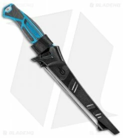 Gerber Controller 8" Fillet Fishing Knife Fixed Blade Blue (8" Satin) -Kershaw Sales Shop Gerber Controller 8in Fillet Fishing Blue Satin BHQ 95311 jr sheath 1
