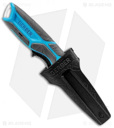 Gerber CrossRiver Fixed Blade Knife Blue Polymer (3" Satin) 2 Gerber CrossRiver Fixed Blade Knife Blue Polymer (3" Satin) - Image 2