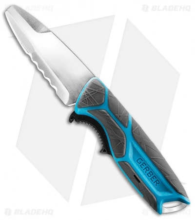 Gerber CrossRiver Fixed Blade Knife Blue Polymer (3" Satin) 1 Gerber CrossRiver Fixed Blade Knife Blue Polymer (3" Satin)