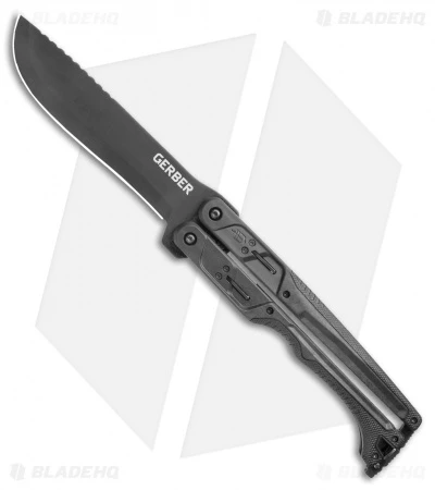 Gerber Doubledown QuadLock Folding Machete Knife Black (6.8" Black) 1 Gerber Doubledown QuadLock Folding Machete Knife Black (6.8" Black)