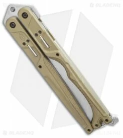 Gerber Doubledown QuadLock Folding Machete Knife Green (6.8" Stonewash) -Kershaw Sales Shop Gerber Doubledown QuadLock Knife Green 6.75 Stonewash 30 001533N BHQ 105511 LS Side