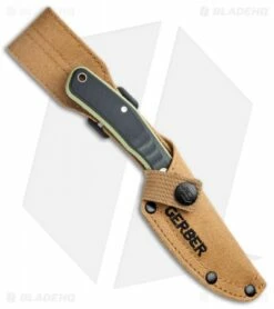 Gerber Downwind Caper Fixed Blade Knife Flat Sage Green (3.5" Satin) 30-001821 -Kershaw Sales Shop Gerber Downwind Caper Flat Sage Green Satin BHQ 120847 jr sheath