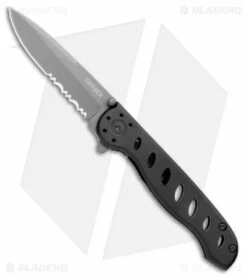 Gerber EVO Liner Lock Knife Black Aluminum (2.75" Gray Serr)