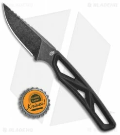 Gerber EXO-MOD Caper Fixed Blade Knife Black (Stonewash) 30-001801 -Kershaw Sales Shop Gerber EXO MOD Caper Black Black SW 30 001801 BHQ 105516 jr bottlecap