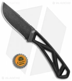 Gerber EXO-MOD Drop Point Fixed Blade Knife Black (Stonewash) 30-001800 -Kershaw Sales Shop Gerber EXO MOD DP Black Black SW 30 001800 BHQ 105517 jr bottlecap