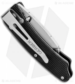 Gerber Edge Aluminum Liner Lock Utility Razor Black (2.38" Satin) -Kershaw Sales Shop Gerber Edge Alum LL Utility Razor Black Satin BHQ 94117 jr side