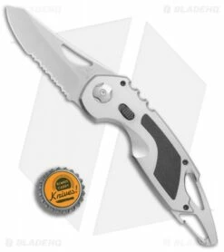 Gerber F.A.S.T. 3.0 Assisted Opening Knife Gray/Black Al (2.8" Satin Serr) -Kershaw Sales Shop Gerber FAST 3 gray black al satin serr BHQ 48645 er bottlecap