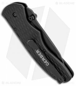 Gerber FAST Draw Tanto Knife Assisted Opening (3" Black Serr) -Kershaw Sales Shop Gerber FAST Draw Tanto Assisted Opening Black Serr 31 001751 BHQ 15598 jr side