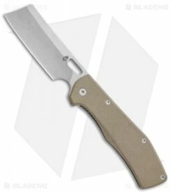 Gerber FlatIron Cleaver Frame Lock Knife Desert Tan G-10 (3.6" Stonewash)