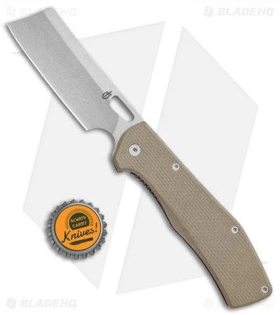 Gerber FlatIron Cleaver Frame Lock Knife Desert Tan G-10 (3.6" Stonewash) 4 Gerber FlatIron Cleaver Frame Lock Knife Desert Tan G-10 (3.6" Stonewash) - Image 4