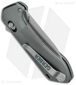 Gerber Highbrow Compact A/O Spring Assisted Knife Gray (2.8" Stonewash Serr) 6 Gerber Highbrow Compact A/O Spring Assisted Knife Gray (2.8" Stonewash Serr) -Kershaw Sales Shop Gerber Highbrow Compact A O SA Gray SW Serr 30 001519N BHQ 94150 jr side