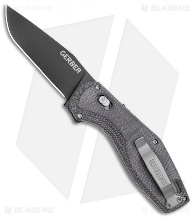 Gerber Hyperflip Assisted Opening Knife Black/Gray Micarta (3.4" Blk) 30-001852 1 Gerber Hyperflip Assisted Opening Knife Black/Gray Micarta (3.4" Blk) 30-001852