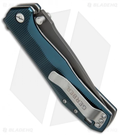 Gerber Index Liner Lock Knife Blue Aluminum (3.3" Gray) 30-001356 3 Gerber Index Liner Lock Knife Blue Aluminum (3.3" Gray) 30-001356 - Image 3