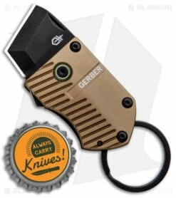 Gerber Key Note Compact Key Chain Knife Tan Aluminum (1" Black) 7 Gerber Key Note Compact Key Chain Knife Tan Aluminum (1" Black) -Kershaw Sales Shop Gerber Key Note Compact Key Chain Tan Aluminum Black 30 001692 BHQ 94217 jr bottlecap