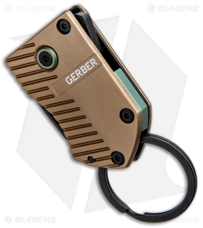 Gerber Key Note Compact Key Chain Knife Tan Aluminum (1" Black) 2 Gerber Key Note Compact Key Chain Knife Tan Aluminum (1" Black) - Image 2