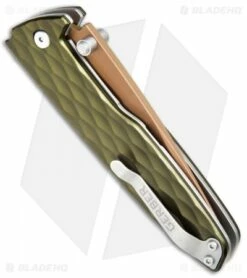 Gerber One-Flip Liner Lock Knife Green (3.2" Bronze) 30-001353 -Kershaw Sales Shop Gerber One Flip LL Green Bronze 30 001353 BHQ 67404 jr side 2