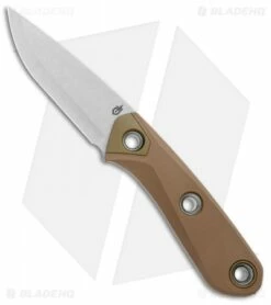 Gerber Principle Fixed Blade Knife Brown Rubber (3" Stonewash 420HC) 30-001657