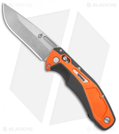 Gerber Randy Newberg DTS Pivot Lock Knife Gray/Orange Rubber (3.8" SW) 2 Gerber Randy Newberg DTS Pivot Lock Knife Gray/Orange Rubber (3.8" SW) - Image 2