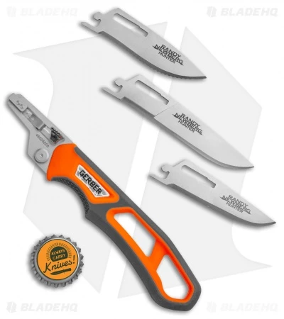 Gerber Randy Newberg EBS Fixed Blade Knife Gray/Orange Rubber (Satin) 11 Gerber Randy Newberg EBS Fixed Blade Knife Gray/Orange Rubber (Satin) - Image 11