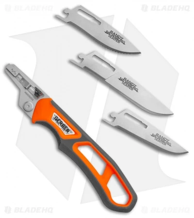 Gerber Randy Newberg EBS Fixed Blade Knife Gray/Orange Rubber (Satin) 1 Gerber Randy Newberg EBS Fixed Blade Knife Gray/Orange Rubber (Satin)