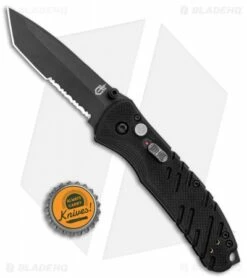 Gerber Propel Downrange AO Assisted Opening Knife Black (3.5" Black Serr) -Kershaw Sales Shop Gerber SA Propel Downrange Black Black Serr 30 000845N BHQ 126233 jr bottlecap