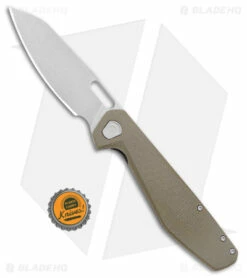 Gerber Slimsada Frame Lock Knife Olive Micarta (3.45" Stonewash) -Kershaw Sales Shop Gerber Slimsada Frame Lock Folding Knife Olive Micarta Stonewash BHQ 176978 KC bottlecap 2