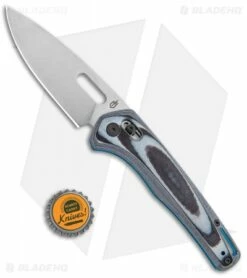 Gerber Sumo Pivot Lock Knife Black/White/Cyan G-10 (3.9"Stonewash) 30-001815 -Kershaw Sales Shop Gerber Sumo Pivot Lock Black White Cyan G 10 SW BHQ 105527 jr bottlecap
