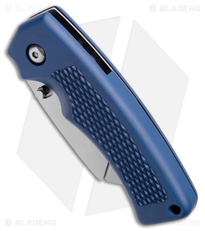 Gerber SuperKnife SK Edge Liner Lock Knife Blue Rubber (2.25" Satin) G669 2 Gerber SuperKnife SK Edge Liner Lock Knife Blue Rubber (2.25" Satin) G669 - Image 2