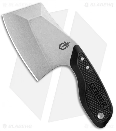 Gerber Tri-Tip Mini Cleaver Fixed Blade Knife Black Al (2" Black) 1 Gerber Tri-Tip Mini Cleaver Fixed Blade Knife Black Al (2" Black)