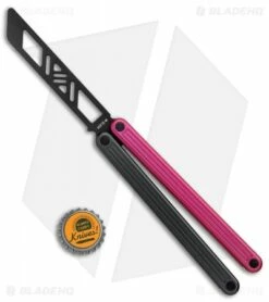 Glidr Arctic Series Butterfly Trainer Knife Dark Rose (4.25" Black) -Kershaw Sales Shop Glidr Arctic Series Butterfly Trainer Dark Rose Black BHQ 124876 jr bottlecap