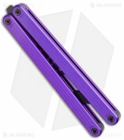Glidr Arctic Butterfly Trainer Knife Dragon Purple (4.25" Black) -Kershaw Sales Shop Glidr Arctic Series Butterfly Trainer Dragon Purple Black BHQ 124869 jr side