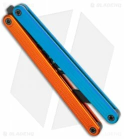 Glidr Arctic Butterfly Trainer Knife Fire & Ice (4.25" Black) -Kershaw Sales Shop Glidr Arctic Series Butterfly Trainer Fire and Ice Black BHQ 124872 jr side