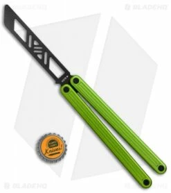 Glidr Arctic Butterfly Trainer Knife Lime Green (4.25" Black) -Kershaw Sales Shop Glidr Arctic Series Butterfly Trainer Lime Green Black BHQ 124879 jr bottlecap