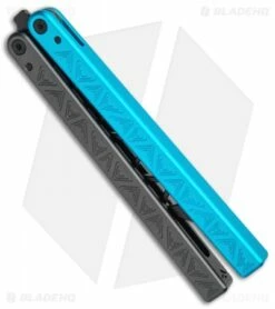 Glidr Original 3 Carbon Series Butterfly Trainer Black/Blue (4.25" Black) -Kershaw Sales Shop Glidr Original 2 Carbon Series Butterfly Trainer Black Blue Black BHQ 104169 jr side