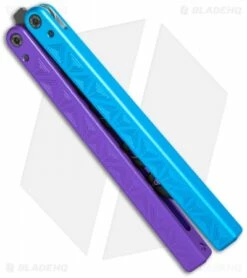 Glidr Original 4 Carbon Series Butterfly Trainer Blurple (4.25" Black) -Kershaw Sales Shop Glidr Original 4 Carbon Series Butterfly Trainer Blurple Black BHQ 104164 jr side