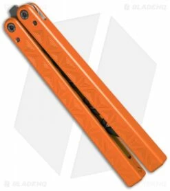 Glidr Original 4 Carbon Series Butterfly Trainer Desert Orange (4.25" Black) -Kershaw Sales Shop Glidr Original 4 Carbon Series Butterfly Trainer Desert Orange Black BHQ 104157 jr side