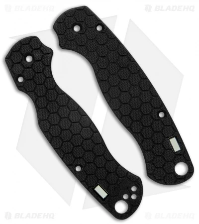 Glow Rhino Spyderco Paramilitary 2 Honeycomb Black G-10 Scales - Green Tritium 1 Glow Rhino Spyderco Paramilitary 2 Honeycomb Black G-10 Scales - Green Tritium