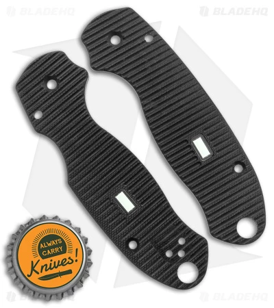 Glow Rhino Spyderco Paramilitary 3 Black G-10 Scales - Green Tritium 3 Glow Rhino Spyderco Paramilitary 3 Black G-10 Scales - Green Tritium - Image 3