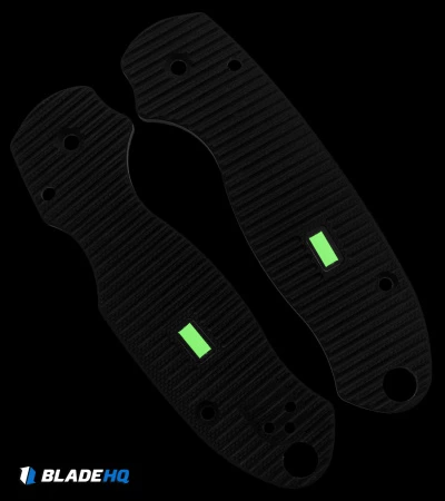 Glow Rhino Spyderco Paramilitary 3 Black G-10 Scales - Green Tritium 2 Glow Rhino Spyderco Paramilitary 3 Black G-10 Scales - Green Tritium - Image 2
