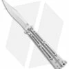 Hom Design Basilisk-R Titanium Balisong Butterfly Knife (4.6" Satin) Ti Spacers