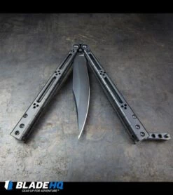 Hom Design Basilisk Elite Balisong Butterfly Knife PVD Ti (4.6" Black) -Kershaw Sales Shop HOM web 2
