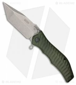 HTM Darrel Ralph Gun Hammer Tanto Spring Assisted Knife OD Green (3.5" SW)