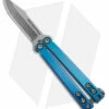 Heed Industries CFX Balisong Butterfly Knife Titanium - Ano Blue (1.9" Satin)